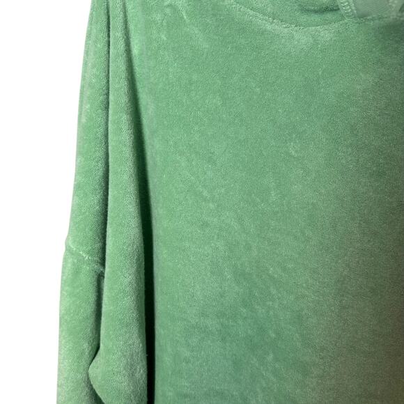 Daily Drills Green Terry Hoodie Dress XS Small Beach Boho Cover Up Casual - Picture 4 of 8